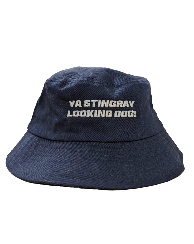 Stingray Dog Bucket Hat - Navy