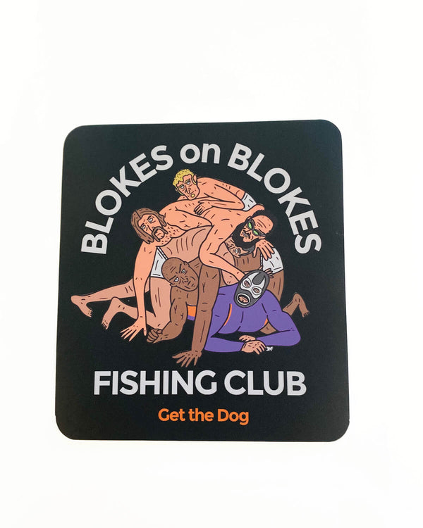 Blokes on Blokes Fishing Club Sticker