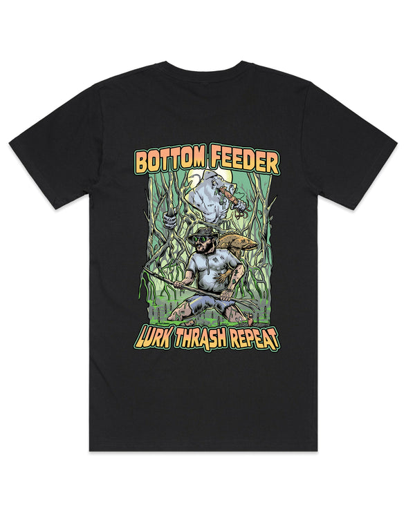 Bottom Feeder - Lurk Thrash Repeat T Shirt Black
