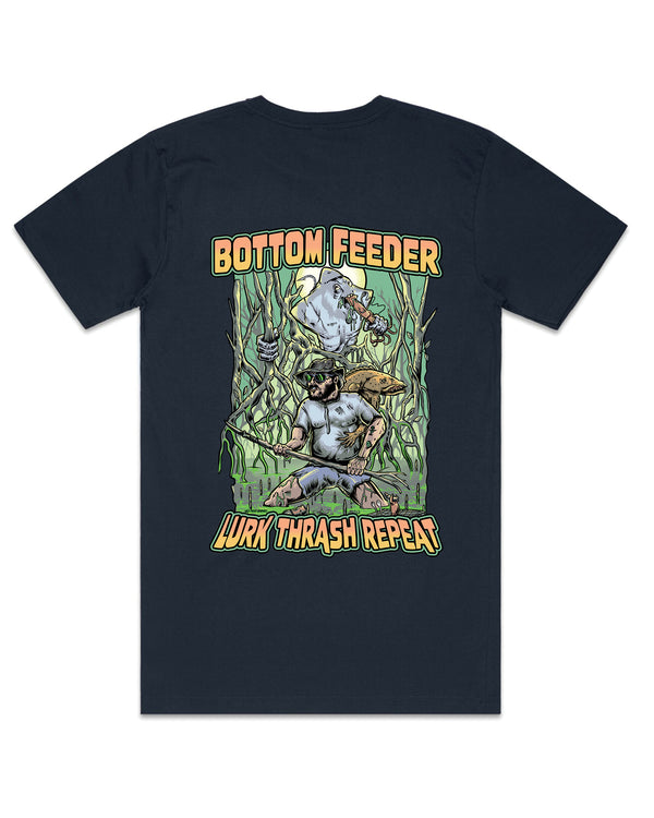 Bottom Feeder - Lurk Thrash Repeat T Shirt Navy